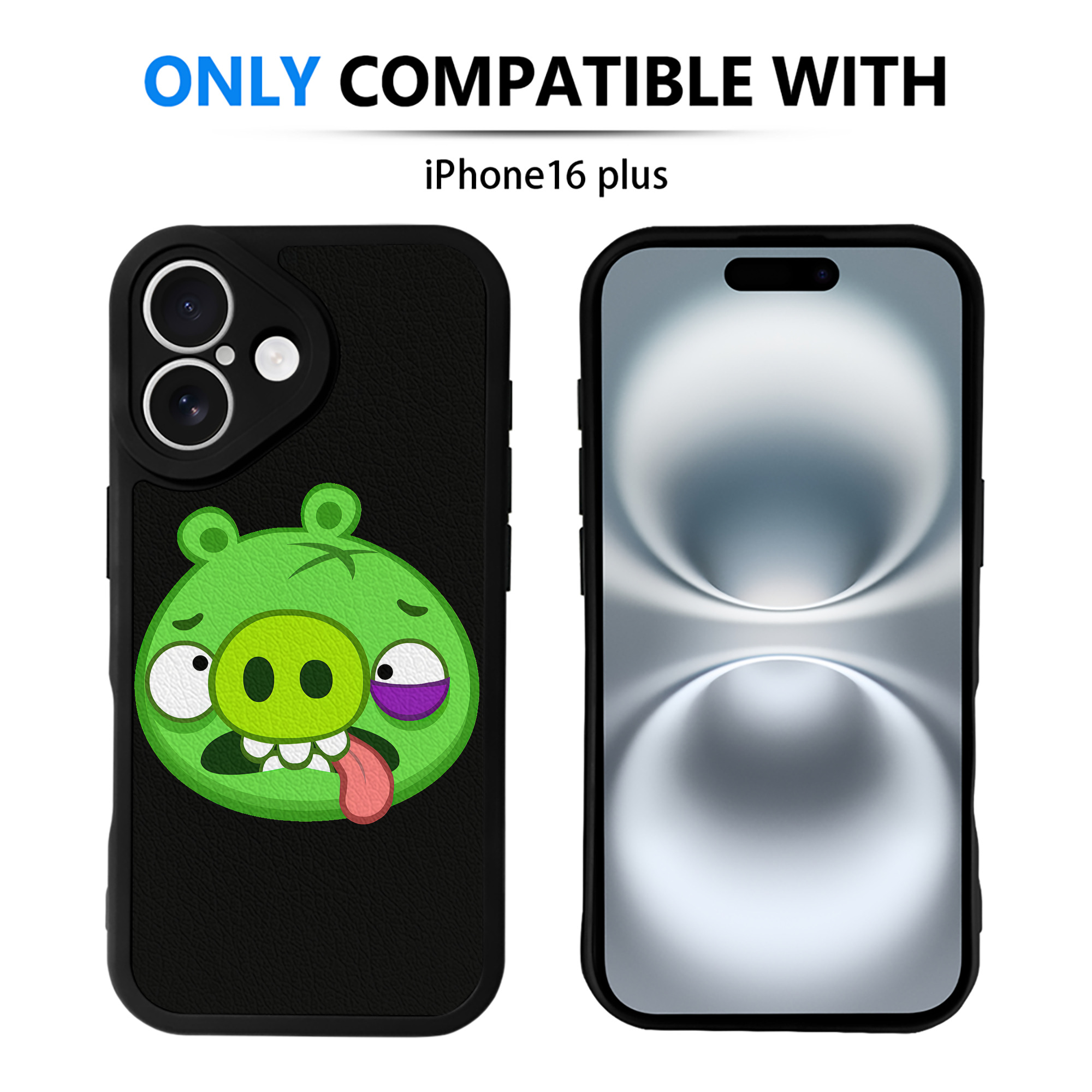 （画像用） Angry Birds アングリーバード 【iPhone 16シリーズ対応】シリコンスマホケース（レザー調） 材質：シリコン